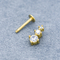 16gaジルコンの宝石のラブレットの穴を開ける宝石類の金の唇のスタッド316Lのステンレス鋼